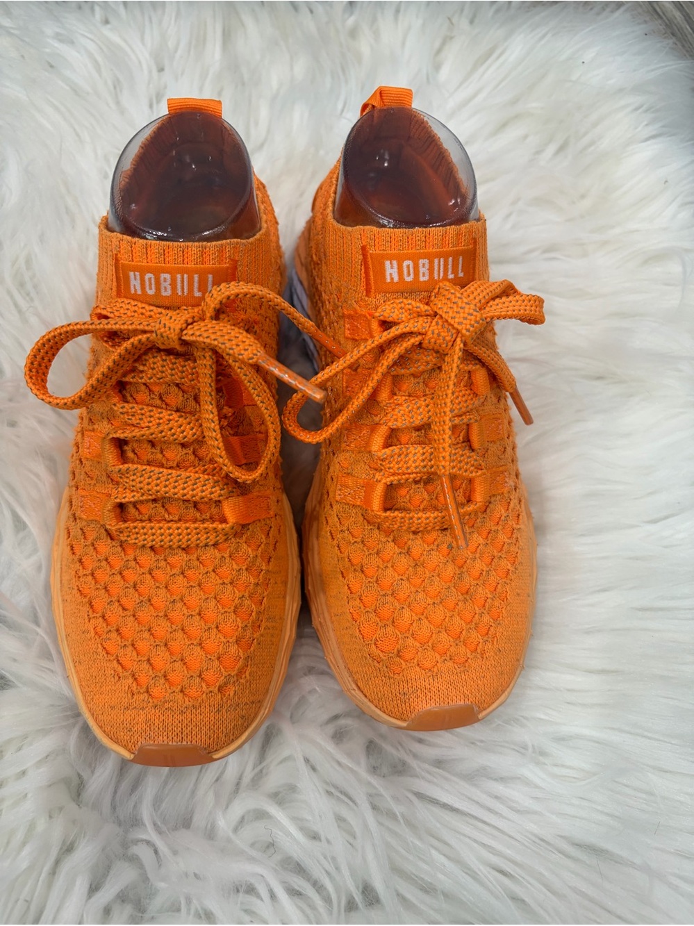 NOBULL Kids Orange Knit Sneakers